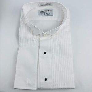 NWT Tuxedo Formal Attire Button Up White Dress Shirt Long Slv, XL7 17-17.5 36/37